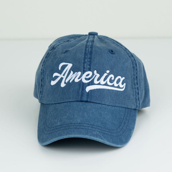 Embroidered Retro America Canvas Hat