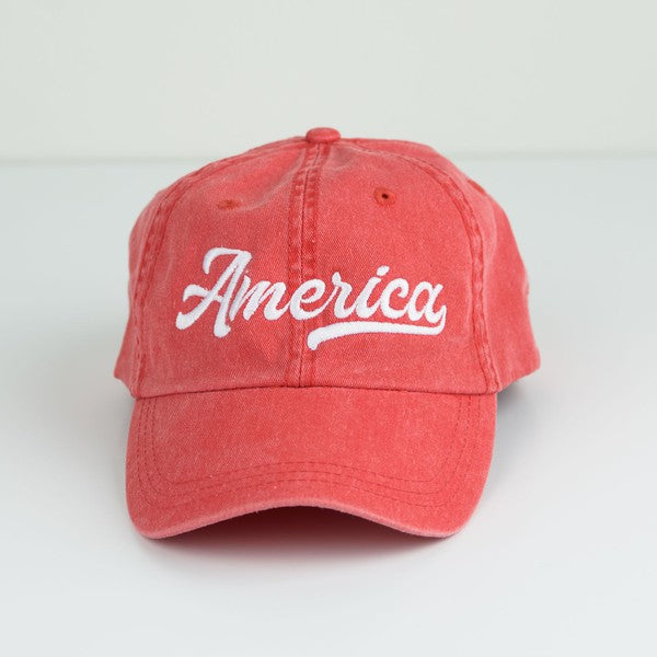 Embroidered Retro America Canvas Hat