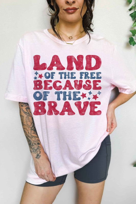 LAND OF THE FREE OVERSIZED TEE