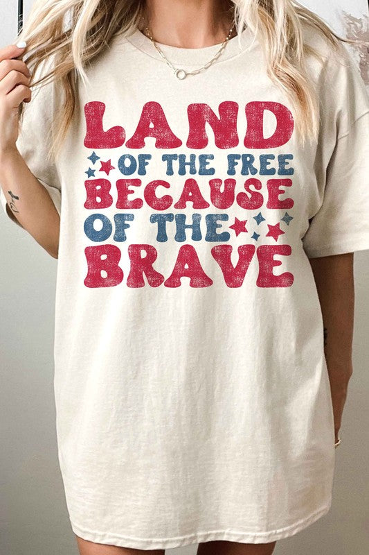 LAND OF THE FREE OVERSIZED TEE