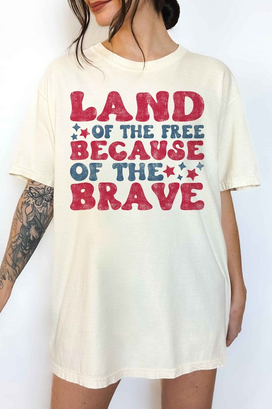 LAND OF THE FREE OVERSIZED TEE